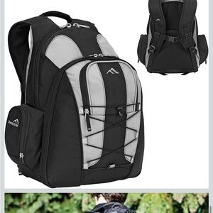 Black and Gray Backpack for Men